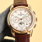 PATEK PHILIPPE Best Edition with 9100 Movement Gold Italian Cowhide Red Watch Strap 40mm Watch